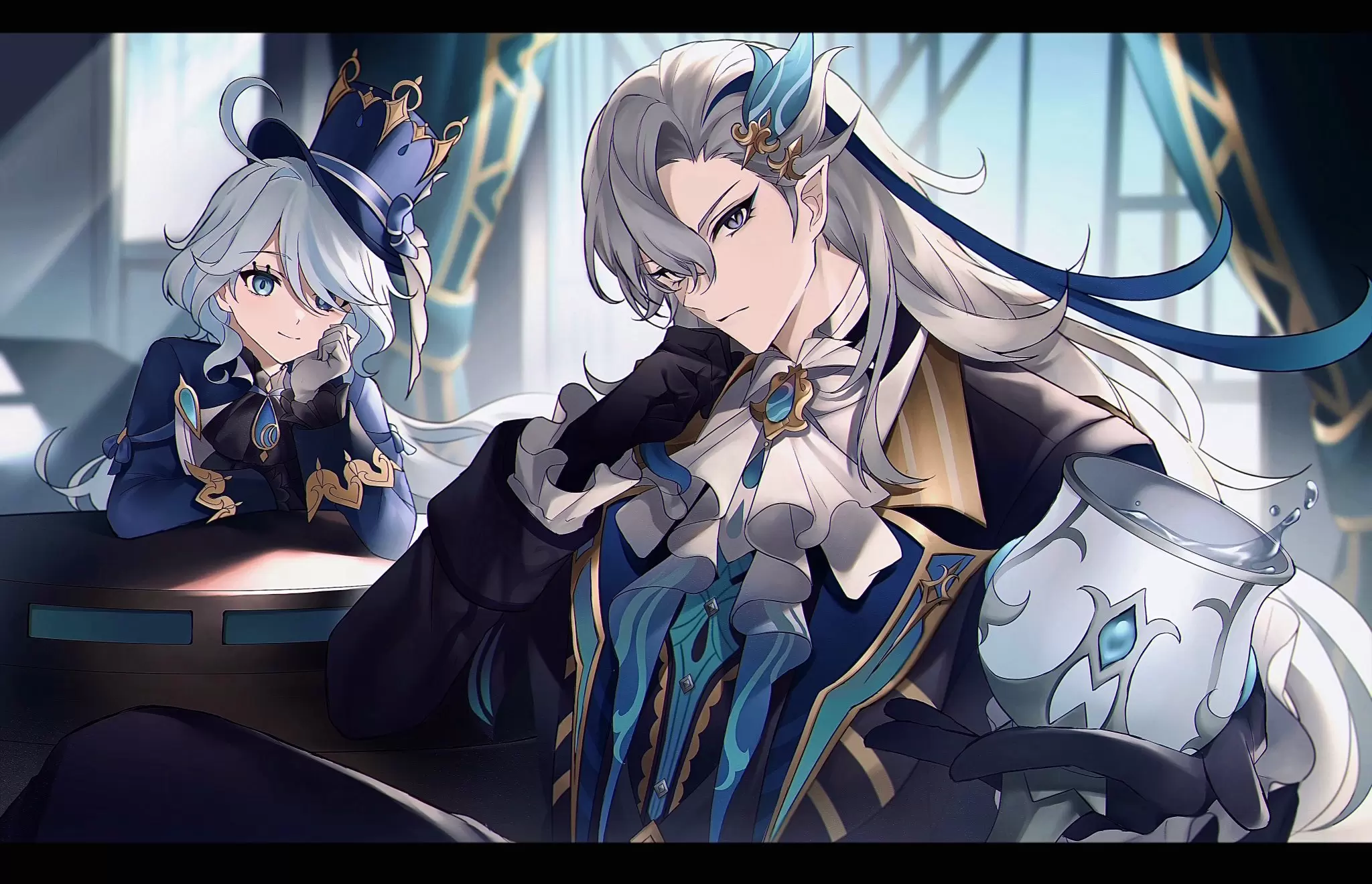furina and neuvillette genshin impact drawn by shin mac no d26d6e406fae44d24706122eded48fbc